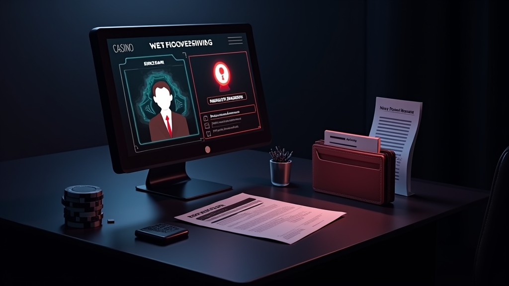 Casino withdrawal verification desk with ID and payment checks